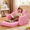 thumbnail image 5 of Babyeap 3-in-1 Kids Sofa,Toddler Sofa Bed Fold Out,Comfy Kids Couch,Convertible Baby Chair for Girls and Boys,Pink, 5 of 11