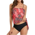 thumbnail image 2 of Edvintorg Vintage Two Piece Bandeau Swimsuits for Women Loose Fit Bathing Blouson Swim Tank Top with Bottom Modest Swimming Beachwear Tummy Control Bathing Suits, 2 of 7