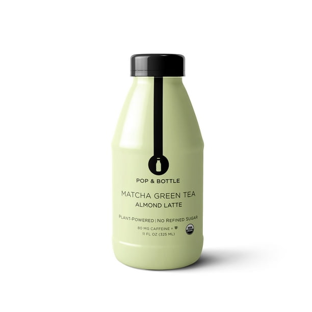 Pop & Bottle Latte Matcha Green Tea Almond Milk, 11 fl oz Walmart