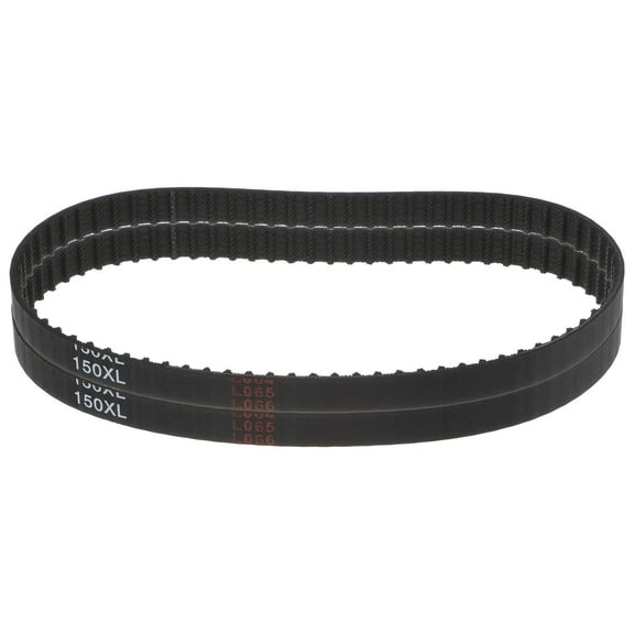 2 Packs 150XL 037 Timing Belt 75 Teeth Rubber Geared Cogged Belt, 0.37" Width, 0.20" Pitch