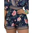 thumbnail image 4 of Gvmfive Womens Plus Size Summer Boho Floral Print Jumpsuit Romper Summer Casual Playsuit Shorts, 4 of 4