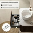 thumbnail image 5 of 30" Modern Floating Bathroom Vanity with Sink, Wall-Mounted Cabinet with Ultra-Thin Ceramic Basin and Marble Top, Extra Large Storage Drawer, Soft-Close Design, Dark Walnut, 5 of 7
