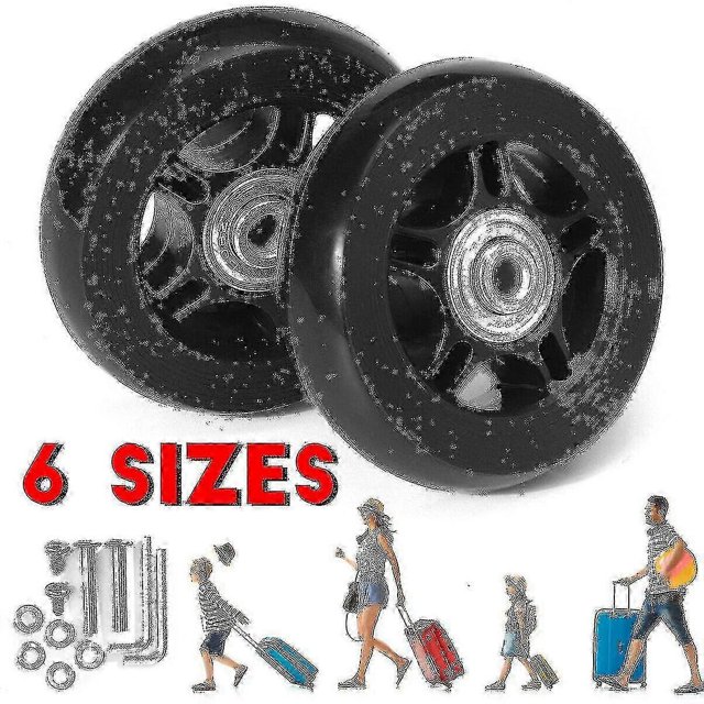 Kit de reparación de cojinetes de goma para ruedas universales con ruedas silenciosas para maletas con ruedas de 45 mm x 18 mm -bebetter