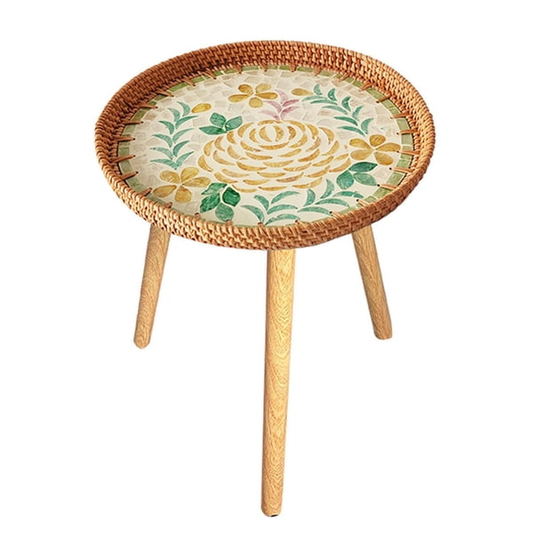 Mesa auxiliar, mesa auxiliar, multifuncional, cómoda, decoración del hogar, mesita de noche, mesa de té para , jardín, sala de estar, int Peonía 40cm