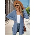 thumbnail image 4 of Long-Sleeved Knitted Cardigan Colorful Blue S, 4 of 8