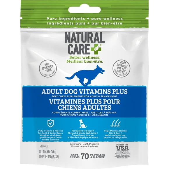 Natural Care Vitamines Plus Pour Chiens Adultes Compléments Alimentaires