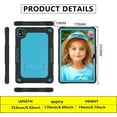 thumbnail image 3 of Hoibon for TCL TAB10 5G 9183W / for TCL TAB 10s 10.1" FHD Case Silicone Rubber Shockproof Protective Kids Friendly Case Built in Stand Shoulder Strap for TCL TAB 10 5G / TCL TAB 10s - Black+Blue, 3 of 7