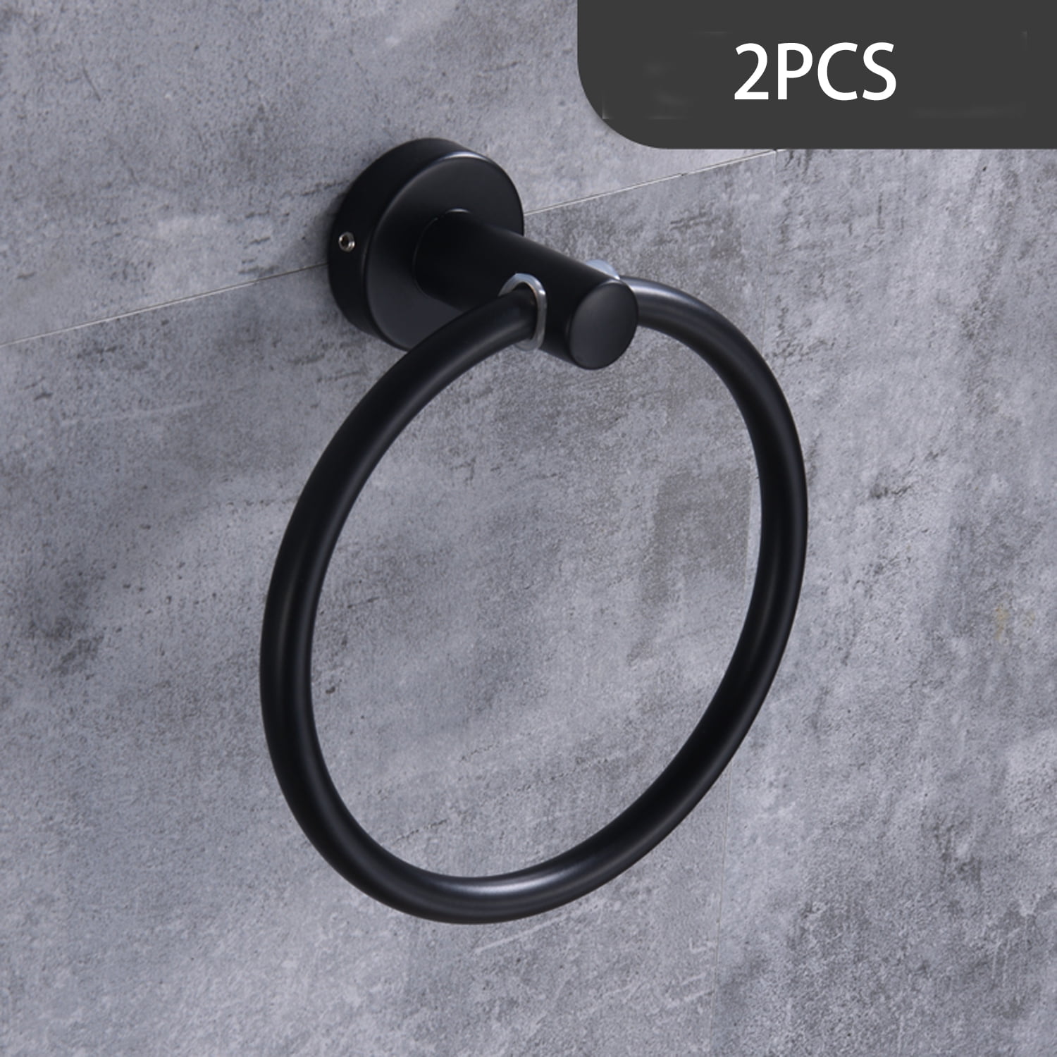 Towel Ring Black , Bath Hand Towel Ring 304 Stainless Steel Round Towel