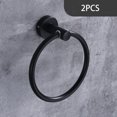 thumbnail image 5 of Towel Ring Black , Bath Hand Towel Ring 304 Stainless Steel Round Towel Holder for Bathroom,2Pcs, 5 of 7