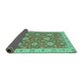 thumbnail image 2 of Ahgly Company Indoor Rectangle Oriental Turquoise Blue Traditional Area Rugs, 8' x 12', 2 of 4
