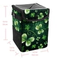 thumbnail image 5 of Saint Patrick's Day Foldable Car Garbage Can with Lid, Leak-proof Mini Trash Can, Hanging Storage Bag - Trash Can for Car, 5 of 6