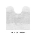 thumbnail image 4 of Better Trends 20" x 20" U-Shape Toilet Rug 100% Cotton Non Slip Tufted Contour Bath Mat, Water Absorbent Bathroom Rug, (White) Granada Collection, 4 of 6