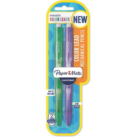Paper Mate Clearpoint Color Lead Mechanical Pencils 0.7mm Assorted Colors Pack of 2