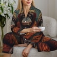 thumbnail image 6 of Balery Banana Leaf Meditating Gorilla Pattern Pajama Sets for Women Long Sleeve 2 Piece Sleepwear Loungewear Sets Soft PJ's with Pockets Long Sleeve Comfy Pj Sets-X-Large, 6 of 7