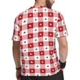 thumbnail image 2 of Wukai Plaid Heart Print Men's Short-Sleeved Mesh T-Shirt,Quick-Dry Short Sleeve Workout T-Shirt-3X-Large, 2 of 8
