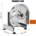 thumbnail image 5 of Commercial Vegetable Slicer Manual Potato Tomato Slicing Machine Onion Slicer Stainless Steel Vegetable Cutter Fruit Slicer for Potato Lemon Tomato Onion, 0.2-10mm Thickness Adjustable, 5 of 7