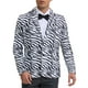 thumbnail image 5 of BLAZER DE FIESTA PARA HOMBRES INSPIRADO CHIC, CON ESTAMPADO DE ANIMALES, CHAQUETA LIGERA DE TRAJE, S BLANCO Y NEGRO, 5 of 5