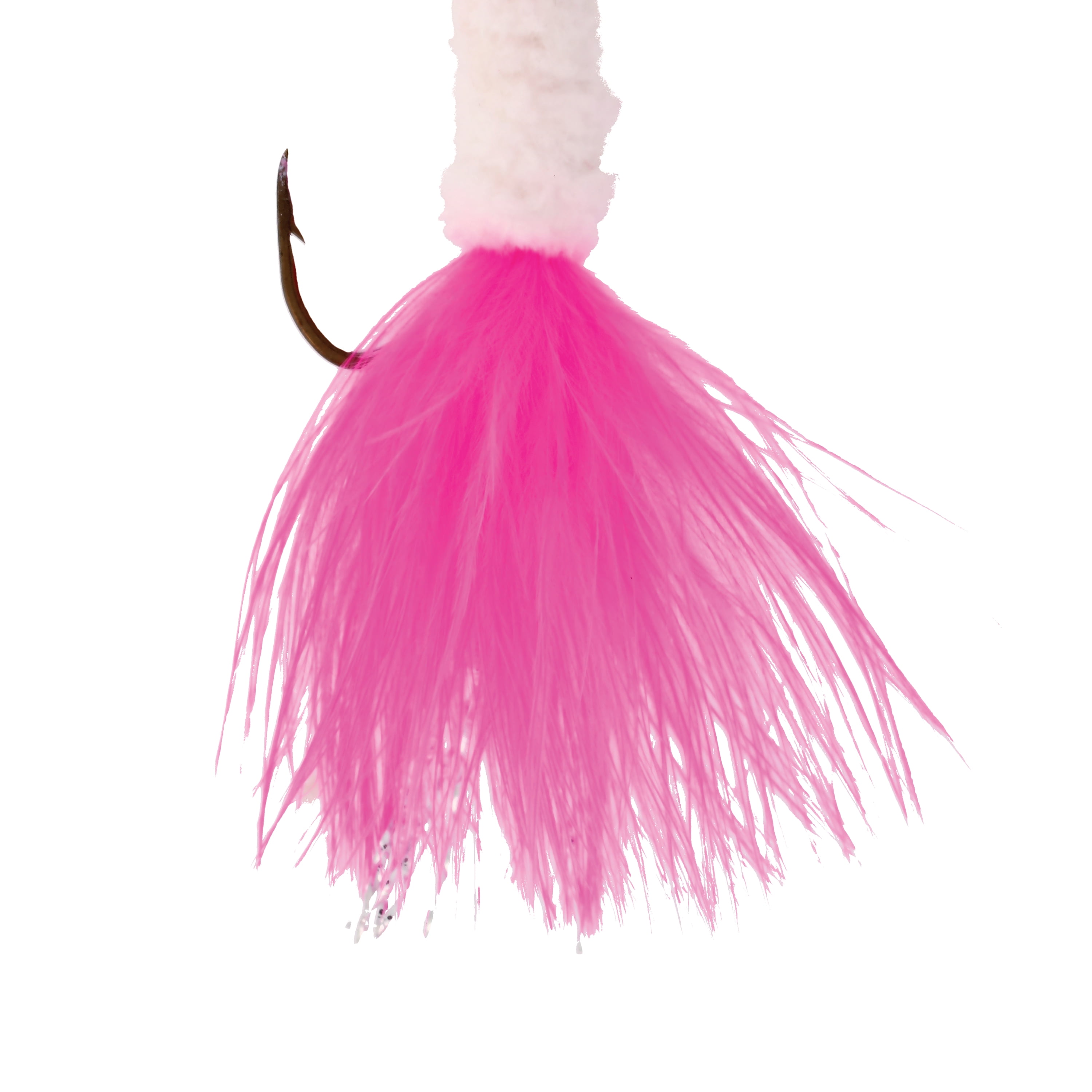 Eagle Claw Marabou Pro-V Crappie Jig –1/16 oz - Pink/White