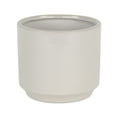 thumbnail image 2 of Cheungs 6.5'' x 6.5'' x 6'' Cylindrical Off-White Ceramic Plant Pot with Drainage Holes, 2 of 3