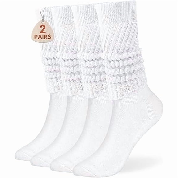 Fu997 Slouch Socks for Women, Soft Extra Long Chunky Scrunch Knee High Sock Winter Knit Slouchy Socks leg warmmers