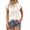 White, variant on Eytino Womens Summer Tops Cap Sleeve Solid Loose Casual Crochet Knit Basic T Shirts Tee Blouses