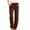 Brown, variant on Lixiuxyad Women's Pants Womens Daily Elastic Strap Waist Workout Trousers Solid Long Pants Loose Casual Trousers Green