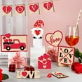 thumbnail image 6 of Harupink Valentine's Day Tiered Tray Decor Delicate Wooden Tabletop Decor Tray Decoration Lightweight Tiered Tray Sign for Tabletop Party Dating, 6 of 8
