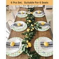 thumbnail image 4 of 15 Inch Round Placemats Set of 6, Easter Bunny Non Slip Heat Insulation PP Table Mats, Spring Flower Daisy Tulips Green Checkered Washable Place Mats for Kitchen Dining Party Table Decor, 4 of 7