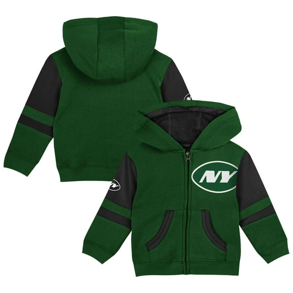 Preschool Green New York Jets Stadium Color Block Full-Zip Hoodie