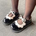 thumbnail image 6 of Viluyesy Girls Princess Sandals - Lace Bow Flat Soft Sole Low Heel Summer Dress Shoes Black Size 8, 6 of 10