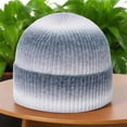 thumbnail image 2 of QQAMB Women's Men's Student Winter Warm Tie Dye Knit Beanie Oversize Beanie Hat Cuffed Warm Winter Skull Cap, 2 of 3