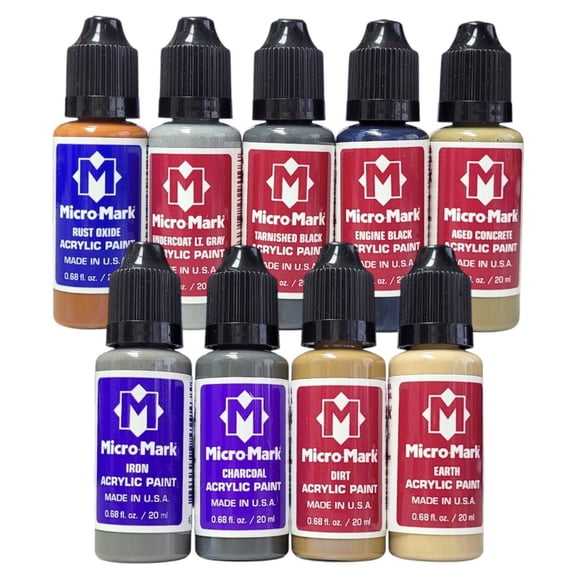 Micro-Mark Urban Terrain Acrylic Paint Set, 9pc