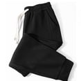 thumbnail image 4 of asjyhkr Mens Sweatpants Athletic Workout Joggers Stretchy Waist Chino Drawstring Dailywear Casual Pants with Pockets(Large,Black), 4 of 8