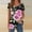 Hot Pink 2, variant on Womens Tops 2026 Summer Dressy Casual Floral Printed Short Sleeve Button Down Ruffle Pleated Shirts Loose Fit Cute Work Outfits Blouses