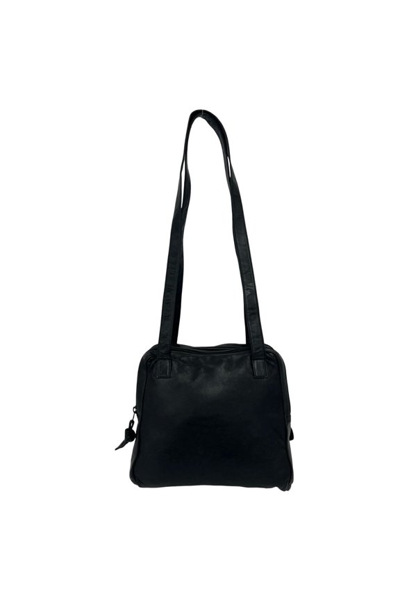 Pre-Owned LOEWE Vintage Anagram Logo Nappa Leather Tote Bag Semi-Shoulder Black 16866