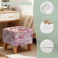 thumbnail image 7 of SCRAWLGOD Hedgehog Cherry Blossom Print Pink Stretch Square Ottoman Cover Folding Storage Stool Furniture Protector Removable Soft Rectangle Slipcover with Elastic Bottom Home Decor, 7 of 7