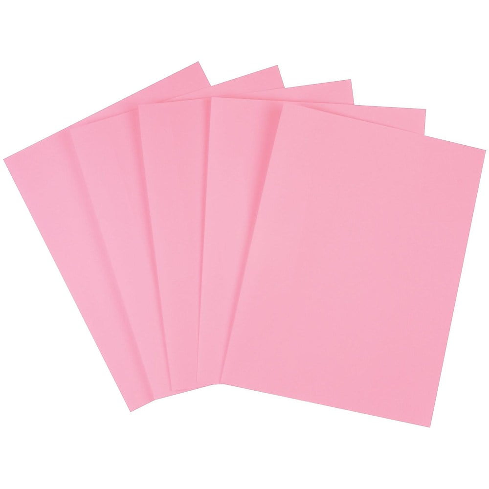 Staples Brights Colored Paper 8 1/2" x 11" Pink Ream 500/Ream (25207
