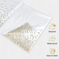 thumbnail image 3 of Mantel de lunares de oro blanco, cubierta de mesa blanca y dorada, cubierta de mesa rectangular de plástico de 137x274cm para decoración de mesa de cumpleaños de fiesta blanca y dorada, 2 uds., 3 of 5