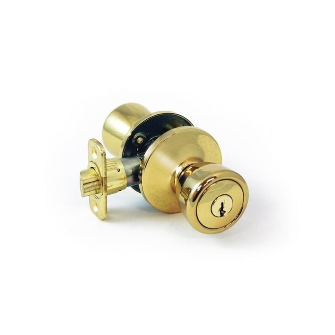Atlas Tulip Entry Locking Door Knob, Satin Chrome