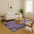 thumbnail image 7 of Addison Rugs Mayfield Premium Machine Washable Transitional Floral Purple Rectangle Rug, 3' x 5', 7 of 7