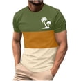 thumbnail image 1 of Mens Casual Pantalones Cortos Cuello Redondo Patchwork Impresión Suéter Blusa de Fitness, Camisetas para Hombre, 1 of 4