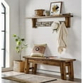 thumbnail image 5 of Alaterre Furniture Durango Industrial Wood Coat Hook Entryway Shelf, Solid Acacia Wood Accent Furniture, 5 of 14