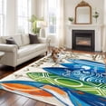 thumbnail image 2 of Beach Surfboard Area Rugs 6'x9', Washable Small Throw Rugs for Kitchen Dining room, Summer Sea Surfing Tropical Botanical Tree Indoor Outdoor Rug Non-Slip Low Pile Carpet Runner Reversible Floor Mats, 2 of 8