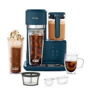 Mr. Coffee Single Serve Frappe, Iced, and Hot Coffee Maker and Blender, Single Serve Iced Coffee Maker with Reusable Tumblers and Coffee Filter, Navy Blue