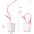 thumbnail image 5 of Lámpara de escritorio para niños Lámpara de escritorio flexible de 360° 3 niveles de brillo Lámpara de escritorio LED con interruptor táctil Cama para niños pequeños, lectura, aprendizaje, lámpara de noche regulable y portalápices (rosa) iLoveMilan ER, 5 of 5