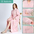 thumbnail image 3 of Artfasion Womens Long Flannel Bathrobe Solid Soft Plush Bath Robe Microfiber Fleece Full Length Sleepwear, 3 of 6