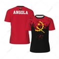 thumbnail image 2 of Exclusive design Angola Flag Grain 3D Printed Men For Running Bike Soccer Tennis Fitness Sports tshirt Mesh Fans Short T-shirt, 2 of 9