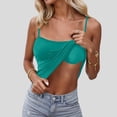 thumbnail image 4 of HAYIMI Women Seamless Spaghetti Strap Built In Bra Camisole Soft Comfort Stretch Sleeveless Tank Tops With Light Support And Smooth Back Design Summer Round Neck Solid Color Breathable Vests, 4 of 6