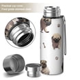 thumbnail image 2 of 20 Oz Pug and Footprint Coffee Tumbler Double Wall Insulated Stainless Steel Water Bottle | Metal Reusable Thermoses Flask with Cup Cap | Leak & Sweat Proof with Anti-Dust Lid, 2 of 7