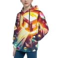 thumbnail image 2 of Lsque Geometry Dash Patten Youth Hoodie Sweatshirt Pullover with Kangaroo Pocket Boys and Girls Hoodie Warm Hoodie for Kids, 2 of 8